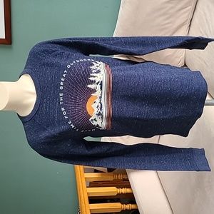 Make Time for the Great Outdoors,  size Medium, Long Sleeve Thermal Shirt